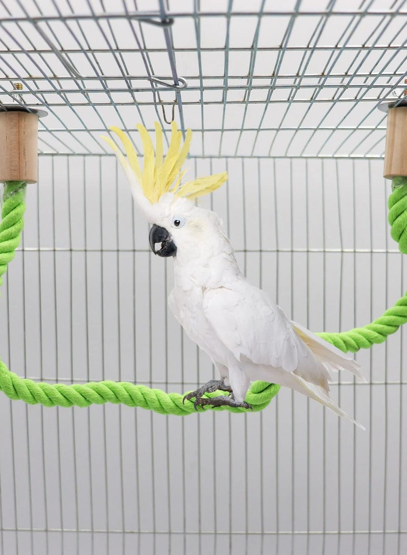 Excefore 2 Pack Bird Rope Perch Swing, Bird Cage Stand Pole Accessories, Paw Grinding Standing Climbing Perch for Parrot, Parakeet, Lovebirds, 31.49 Inches, 80 cm - Image 2