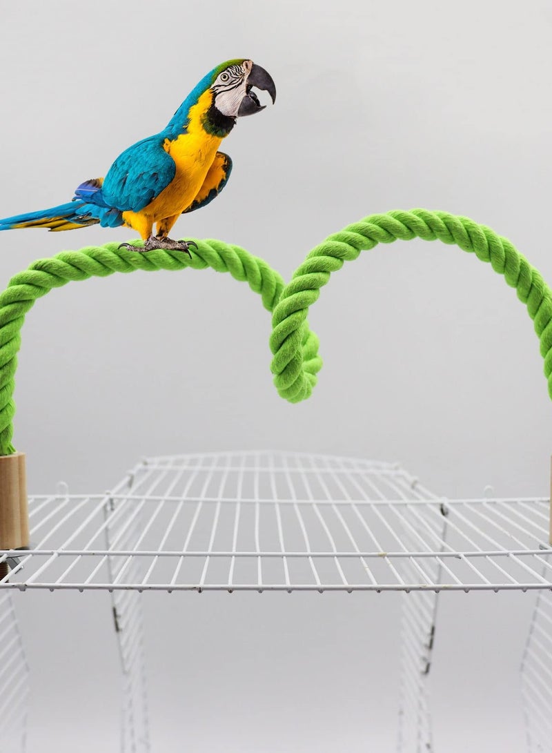 Excefore 2 Pack Bird Rope Perch Swing, Bird Cage Stand Pole Accessories, Paw Grinding Standing Climbing Perch for Parrot, Parakeet, Lovebirds, 31.49 Inches, 80 cm - Image 4