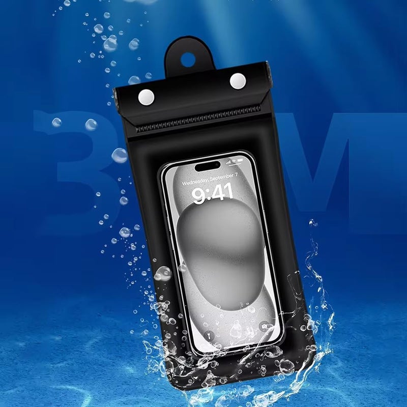 Printme Waterproof Mobile Pouch with Floating Airbags – Universal Waterproof Case for All Smartphones up to 7.2 Inch – IPX8 Dry Bag for Swimming, Beach, Rain – Touchscreen Friendly (Light Green) - Image 2