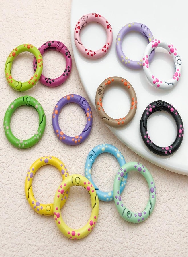 MOTOFITOOL 17 Pack Cute Carabiner Keychain Clip Cat Paw Print Round Mini Carabiners Clips for Keychains, Water Bottle Holders, Dog Leashes, Bag Purse Strap, DIY Crafts and More - Image 4