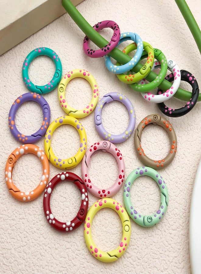 MOTOFITOOL 17 Pack Cute Carabiner Keychain Clip Cat Paw Print Round Mini Carabiners Clips for Keychains, Water Bottle Holders, Dog Leashes, Bag Purse Strap, DIY Crafts and More - Image 5