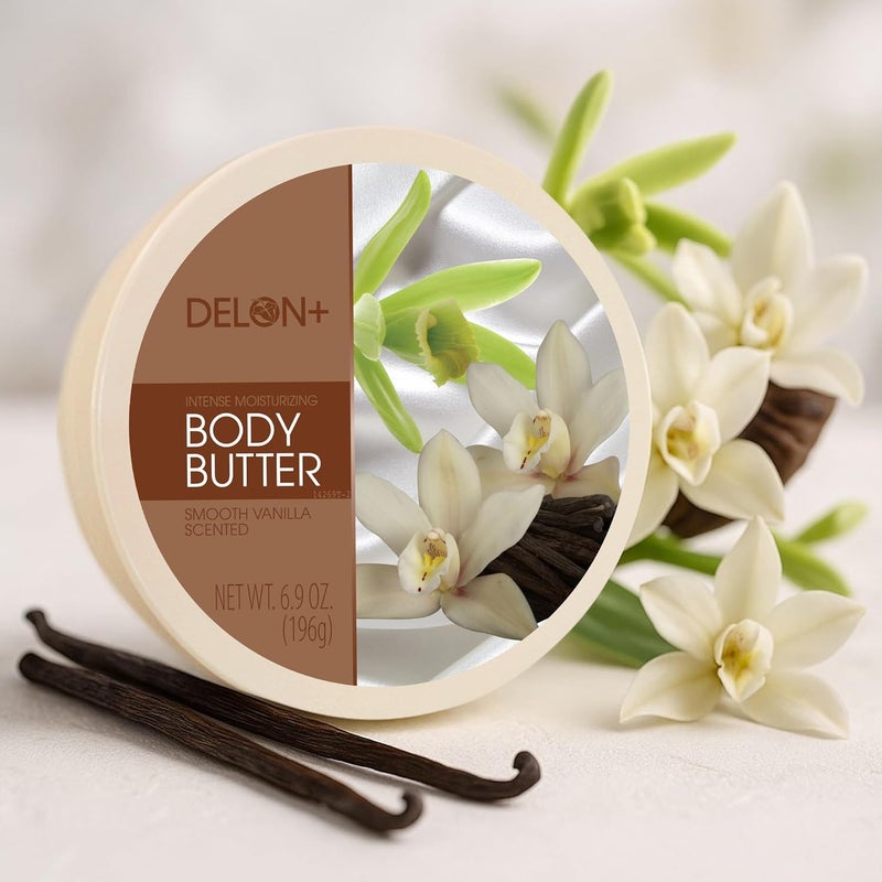 DELON Intense Moisturizing Smooth Vanilla Body Butter 6.9 Oz - 4-Pack - Image 4