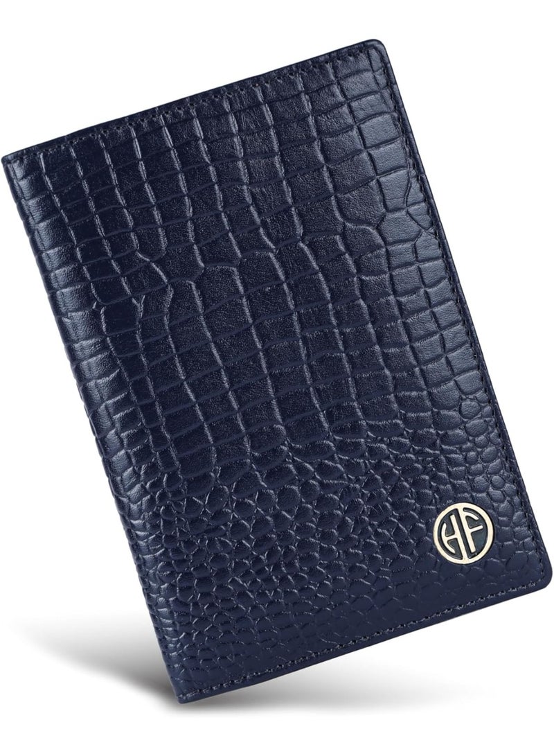  هاموندز فلاي كاتشر حامل جواز سفر جلدي أزرق للجنسين - Image 1