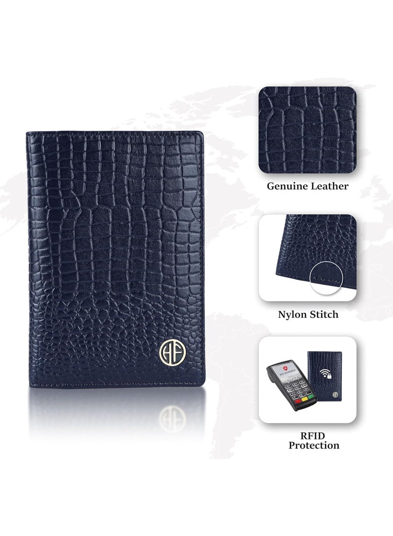  هاموندز فلاي كاتشر حامل جواز سفر جلدي أزرق للجنسين - Image 3