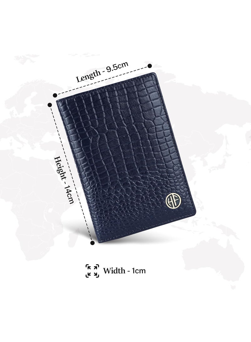  هاموندز فلاي كاتشر حامل جواز سفر جلدي أزرق للجنسين - Image 5