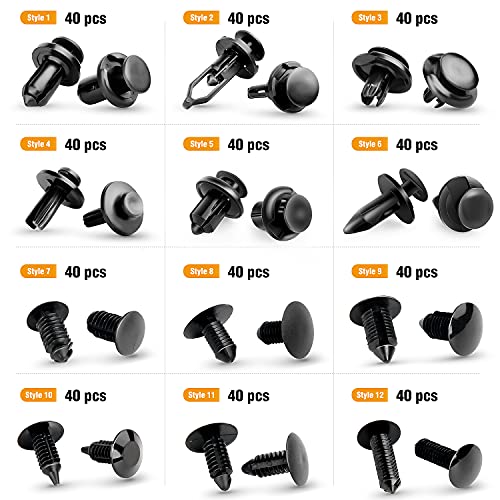 GOOACC 480PCS Bumper Retainer Clips with Fastener Remover Car Plastic Rivets Push Retainer Kit -Door Trim Panel Clips for Toyota GM Ford Honda Acura Chrysler - Image 3