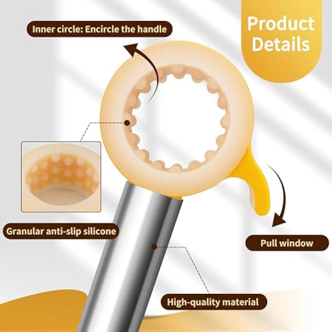 Window Handle Extension With Stick Hooks For Roof Windows, Roof Window Rod For Opening, Window Opener Rod With Hooks, Window Opener With Roof Hooks For Roof Window Roller Blinds And Window Blinds - Image 2