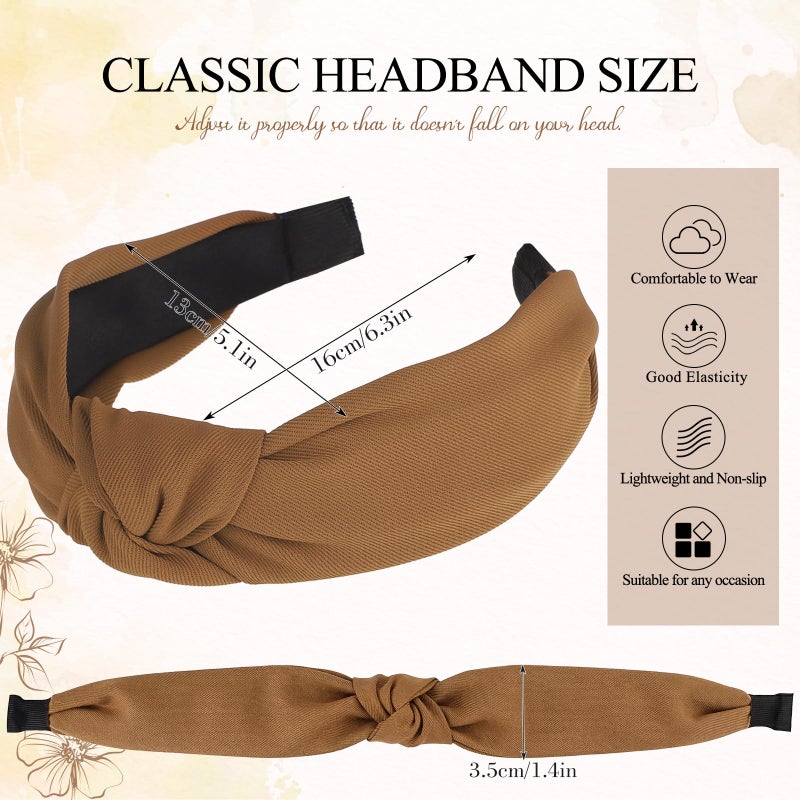 obeoby 8Pcs Fashion Leopard Headbands, Mothers Day Gift for Grandmother Knotted Headbands for Women Mom - Image 2