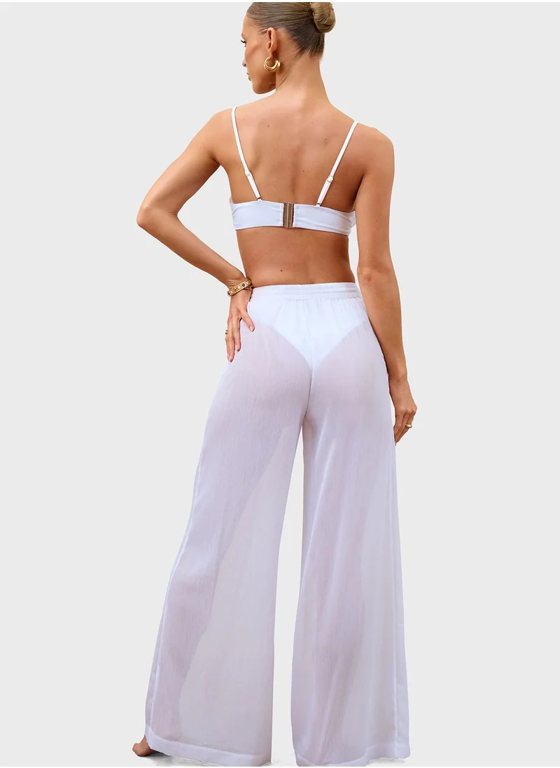 Club L London High Waist Wide Leg Pants