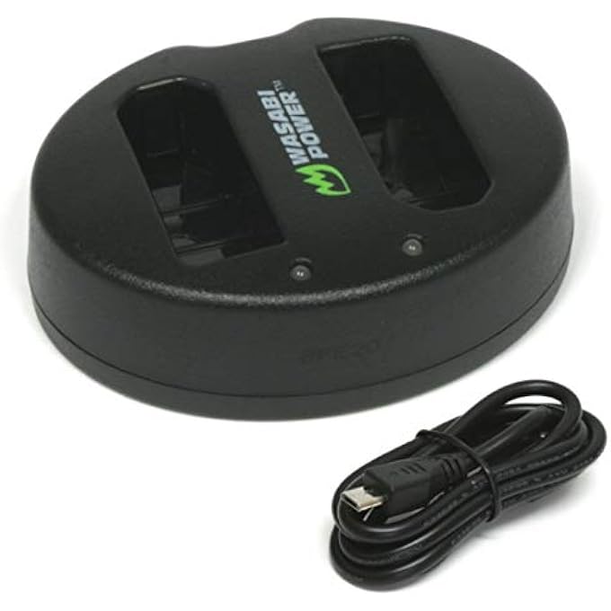 Wasabi Power شاحن بطارية مزدوج USB لنيكون EN-EL14، EN-EL14A، MH-24 - Image 1