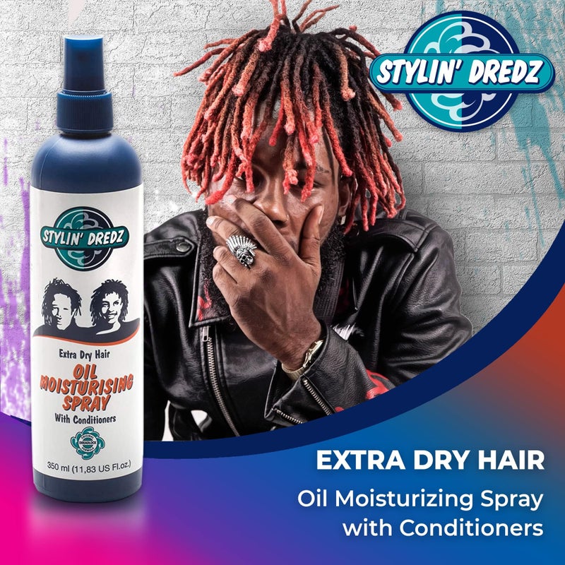 Stylin Dredz extra Dry Hair Oil Moisturizing Spray with Conditioners | Dreadlock Spray & Braid Moisturizer 350 ml - Pack of 2 - Image 2