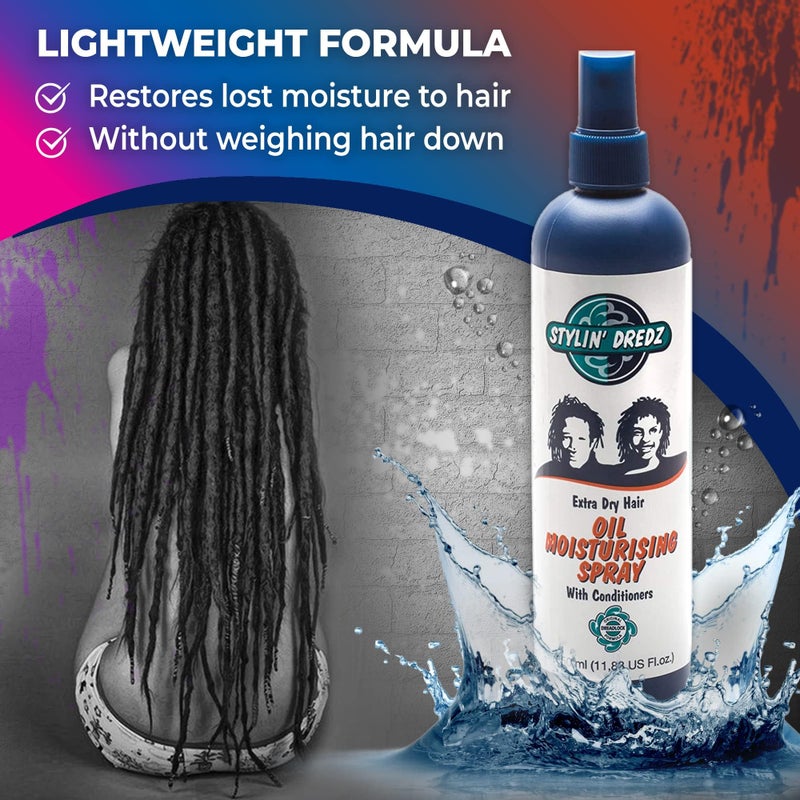 Stylin Dredz extra Dry Hair Oil Moisturizing Spray with Conditioners | Dreadlock Spray & Braid Moisturizer 350 ml - Pack of 2 - Image 3