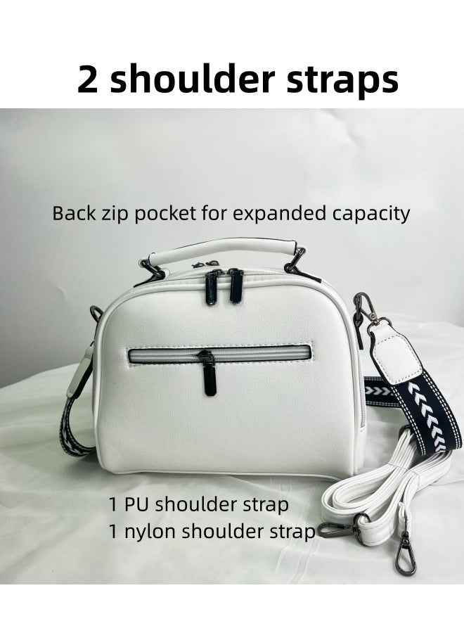 Women's Large Capacity Shoulder Bag, Ladies PU Leather Crossbody Bag Sling Bag Side Bag Carry Bag, Daily Commuter/Banquet/Party/Campus Multi-pocket Handbag Tote Bags Clutch Bag for Girls/Students  - Image 4