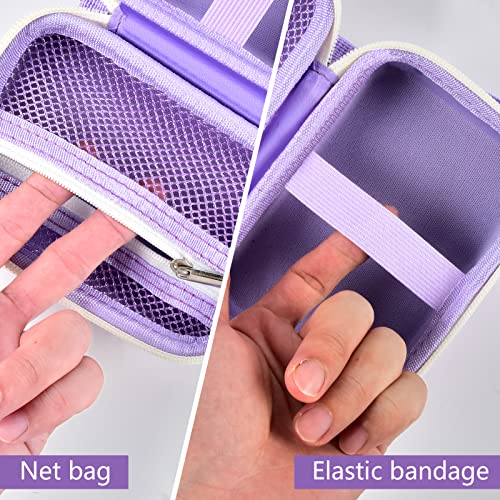 GWCASE Digital Camera Case Compatible with CAMKORY/for YISENCE/for VAHOIALD/for Kodak Pixpro/for Canon PowerShot ELPH 180 190/ for Sony DSCW800 DSCW830 Kids Camera with SD Card and Cable -Purple - Image 5