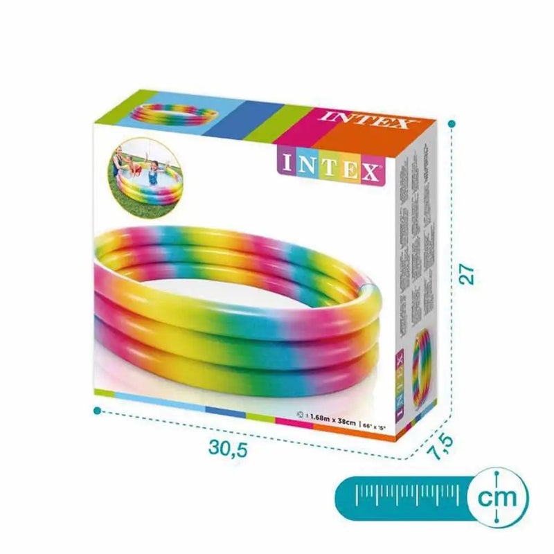 Intex Rainbow Ombre Swimming Pool with Size 1.68m X 38cm - Image 1
