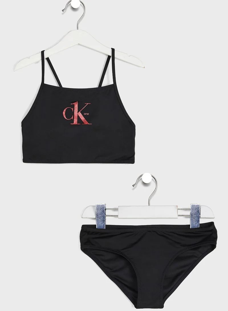 CALVIN KLEIN Youth Bralette Bikini Set