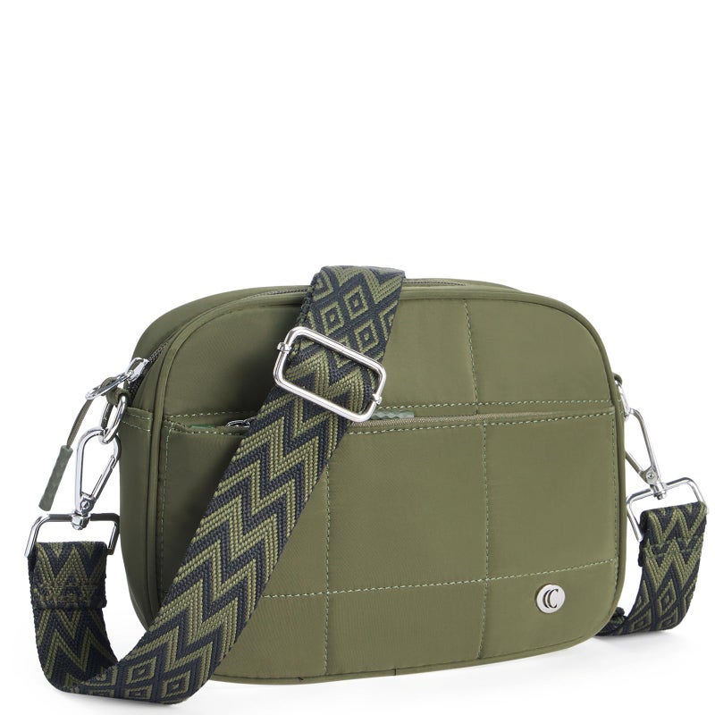 CLUCI Quilted Crossbody Bags for Women Lightweight Puffer Shoulder Bag Travel Purses with Wide Strap - Image 1