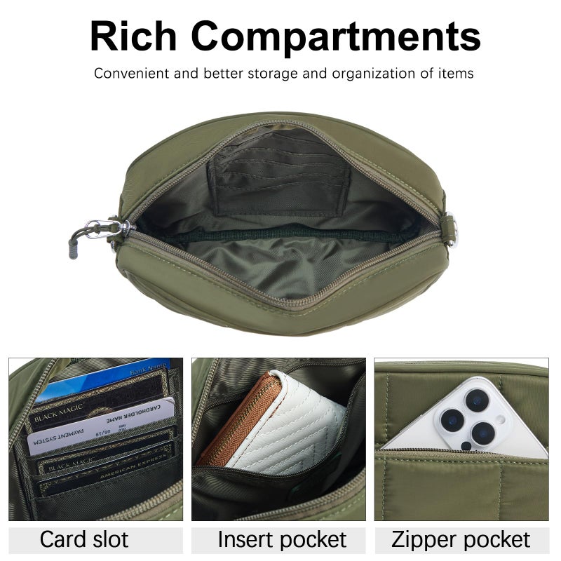 CLUCI Quilted Crossbody Bags for Women Lightweight Puffer Shoulder Bag Travel Purses with Wide Strap - Image 4