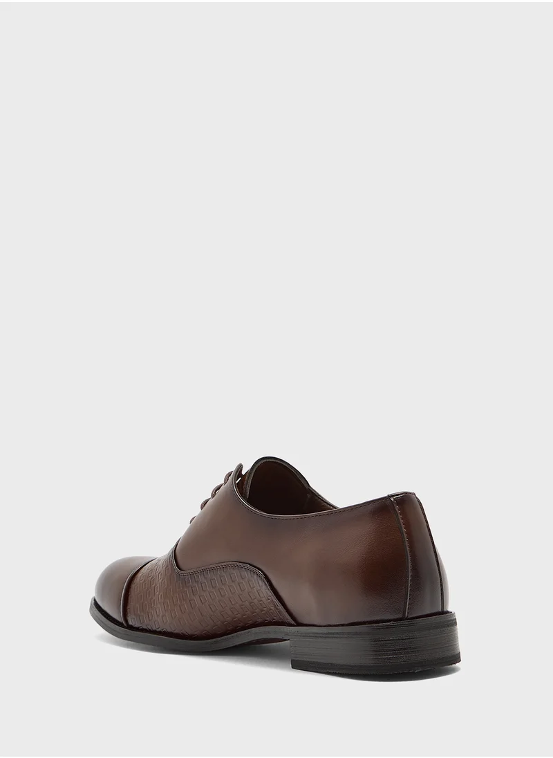 Robert Wood Textured Oxford Formal Lace Up