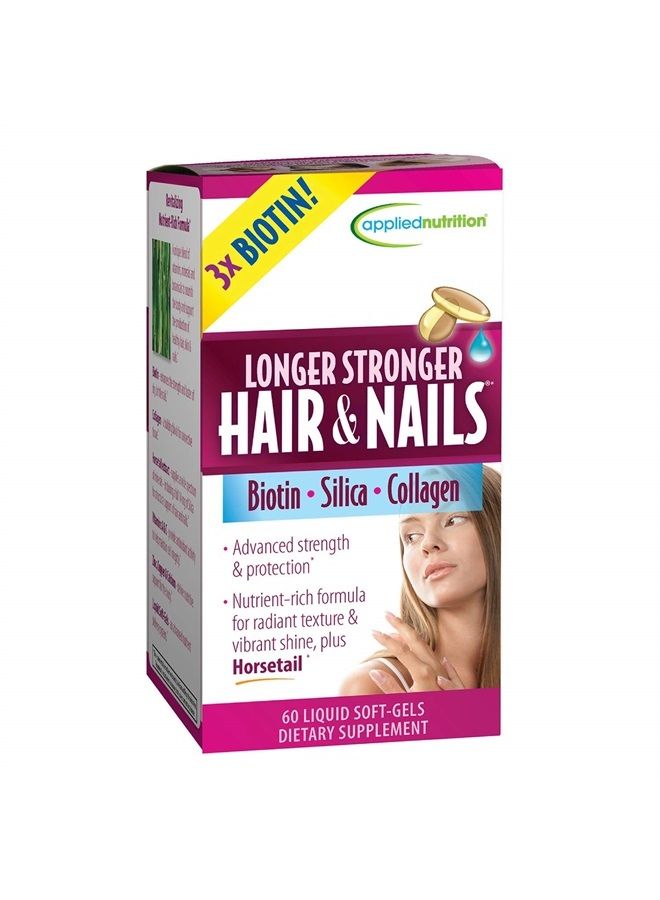 Applied Nutrition Longer, Stronger Hair and Nails, 60-Count - Image 1