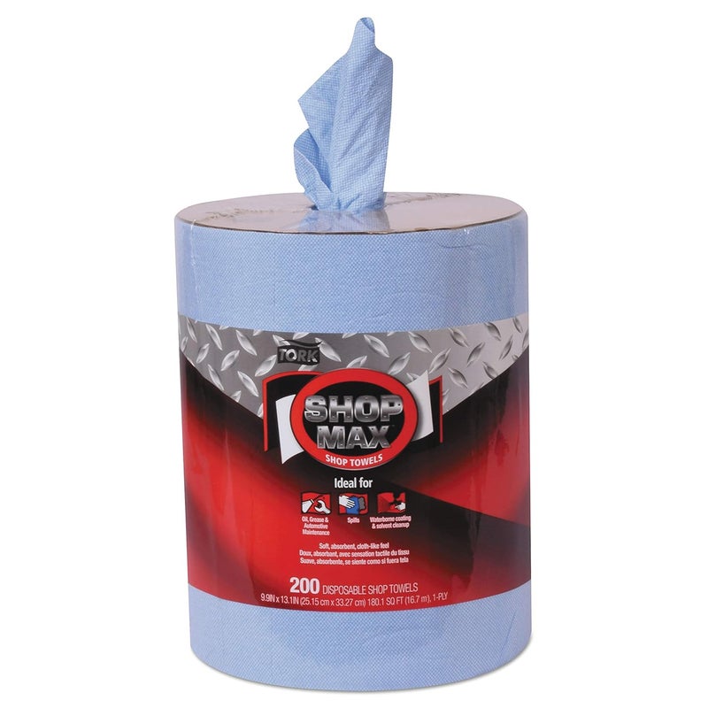 Tork مناديل ورقية مركزية ثقيلة من تورك شوب ماكس زرقاء W22 عالية الامتصاص 450 ورقة 450338 - Image 1