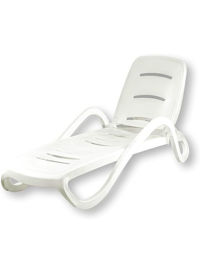 EL Watania Italian Chaise Longue White