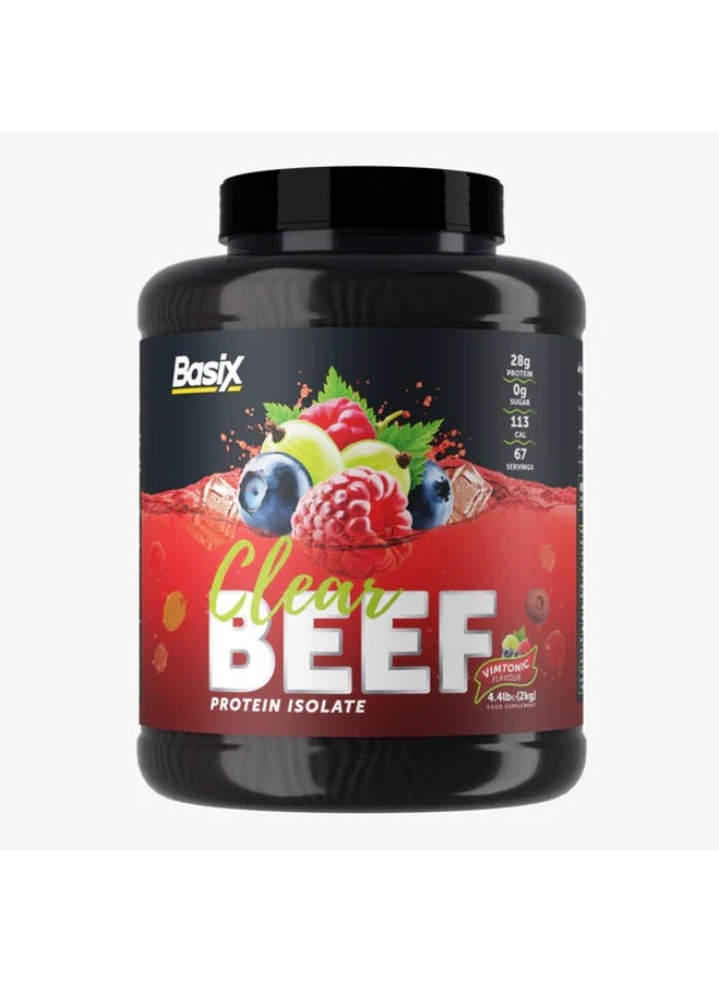 Basix Beef Protein Isolate Vimtonic 4.4 LB + Free Basix Pure Creatine 300 Grams + Free Water Bottle - Image 2