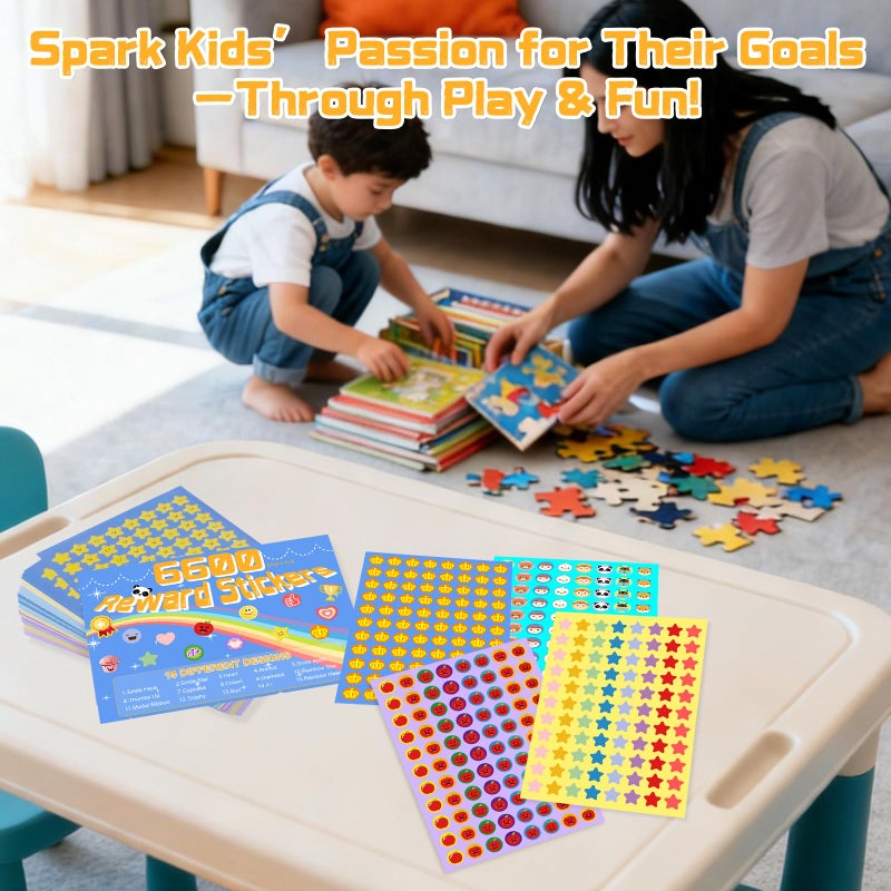 SLYFTE Premium 6600PCS Reward Stickers for Kids, Variety Pack Incentive Stickers for Classroom, School Teachers Supplies - Image 5