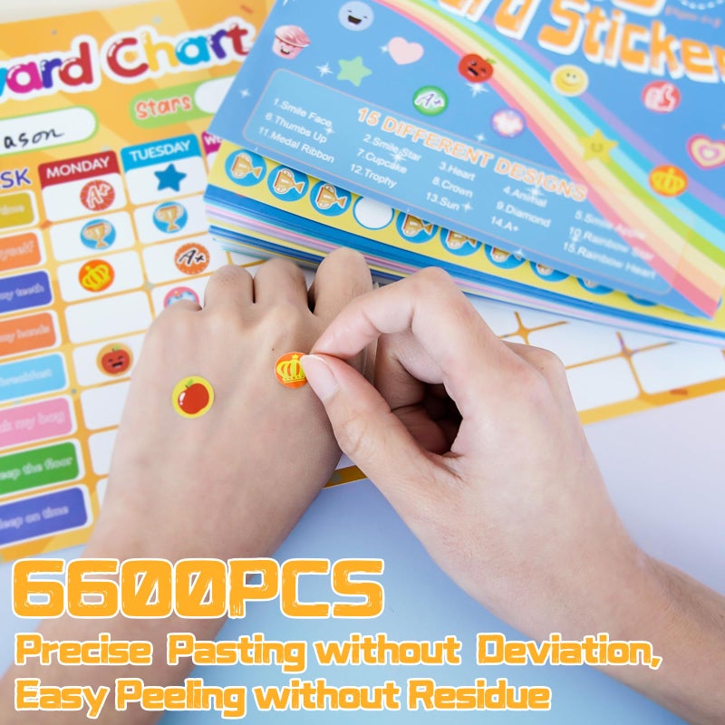 SLYFTE Premium 6600PCS Reward Stickers for Kids, Variety Pack Incentive Stickers for Classroom, School Teachers Supplies - Image 3