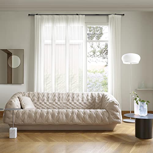 Alskarhem Small Curtain Rods for Windows 30" to 45" 5/8 Inch Standard Decorative Black Curtain Rod with Brackets Easy to Install for Bedroom Living room Kitchen (30",45") - Image 2