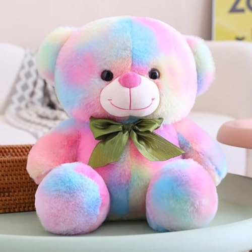 Softdreams Soft Plush Toy for Kids – Cute Stuffed Animal Soft Toy – Soft Cuddly Toy for Baby Boys & Girls, Return Gift & Room Décor -Rainbow Color Teddy Bear 30 cm - Image 1