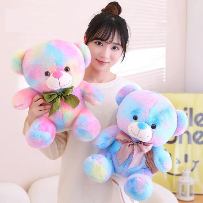 Softdreams Soft Plush Toy for Kids – Cute Stuffed Animal Soft Toy – Soft Cuddly Toy for Baby Boys & Girls, Return Gift & Room Décor -Rainbow Color Teddy Bear 30 cm - Image 5