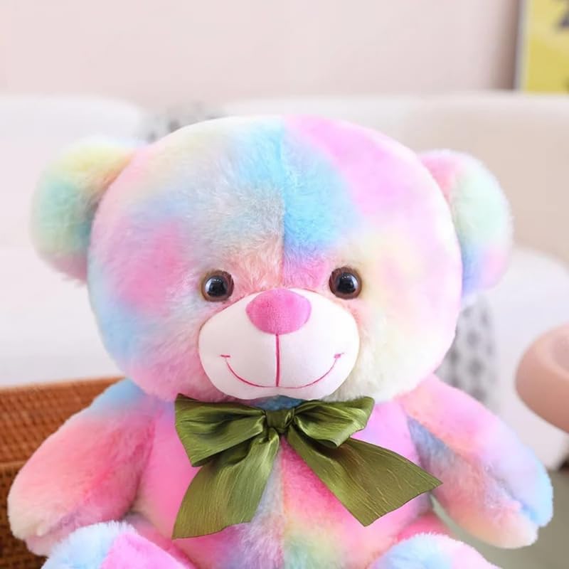 Softdreams Soft Plush Toy for Kids – Cute Stuffed Animal Soft Toy – Soft Cuddly Toy for Baby Boys & Girls, Return Gift & Room Décor -Rainbow Color Teddy Bear 30 cm - Image 2