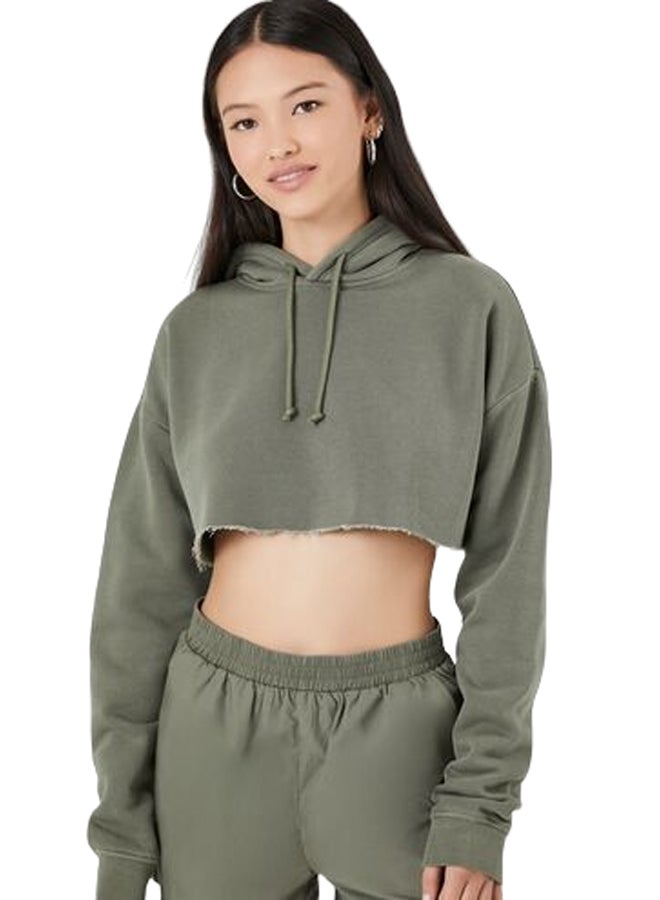 FOREVER 21 هودي قصير من الصوف  - Image 1
