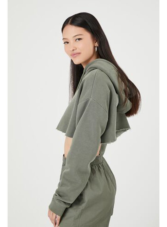 FOREVER 21 هودي قصير من الصوف  - Image 2