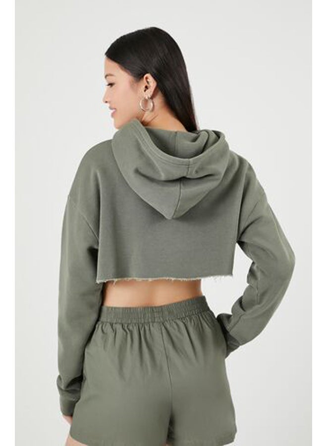 FOREVER 21 هودي قصير من الصوف  - Image 3