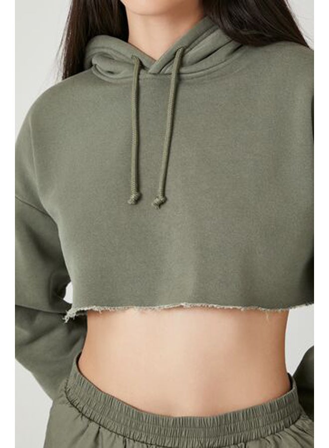 FOREVER 21 هودي قصير من الصوف  - Image 5