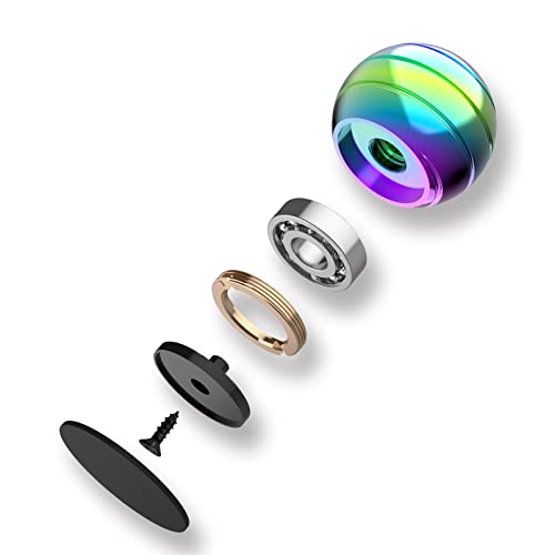 Apqdw Kinetic Desk Spinning Toy 217 Kinetic Desk Toys Fidget Toys for Adults Fidgets for Kids Ages 57 812 Metal Desk Fidgets for Adults 55MM Rainbow - Image 5