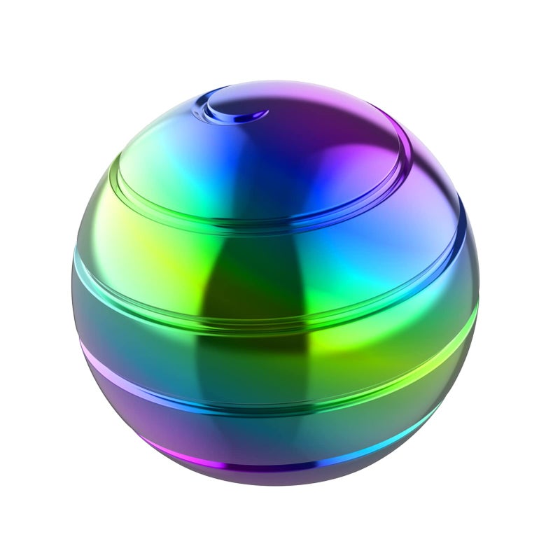 Apqdw Kinetic Desk Spinning Toy 217 Kinetic Desk Toys Fidget Toys for Adults Fidgets for Kids Ages 57 812 Metal Desk Fidgets for Adults 55MM Rainbow - Image 3