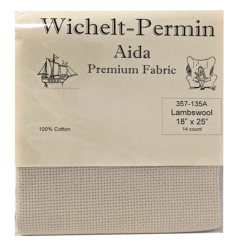Aida Wichelt Imports Premium Aida Cross Stitch Fabric 14 Count Lambswool 18" x 25" - Image 1