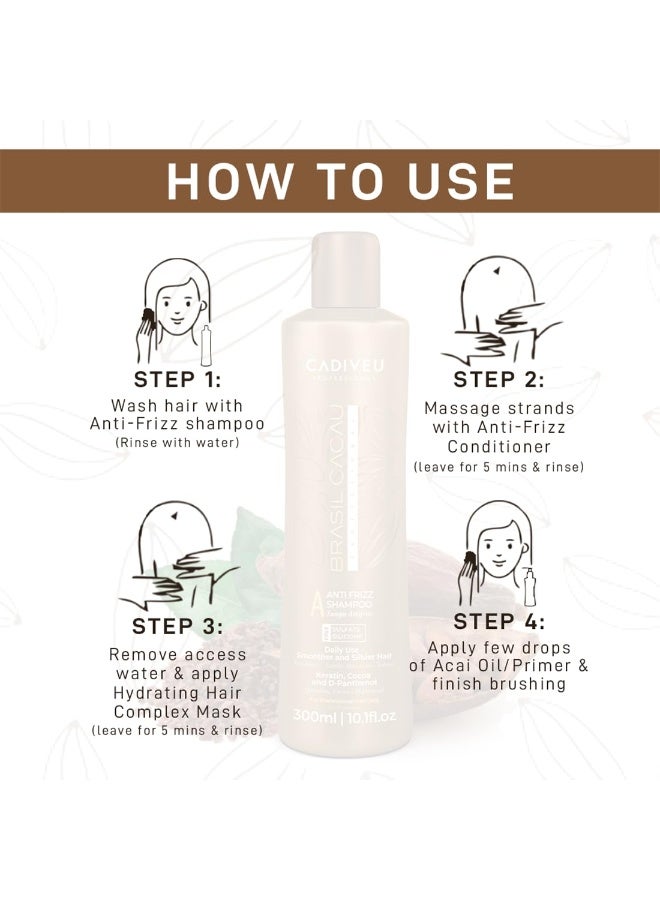 Cadiveu Brasil Cacau Anti Frizz Shampoo 300ml - Image 4