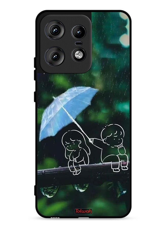 Tolwak Motorola Edge 50 Pro 5G Protective Case Cover Couple Abstract Art - Image 1