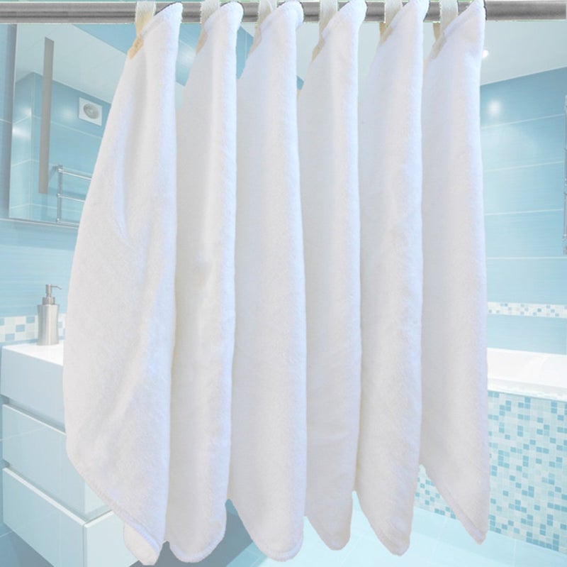 Sinland مناديل وجه ميكروفايبر من سينلاند تجف بسرعة 12 بوصة × 12 بوصة بيضاء 6 عبوات - Image 2