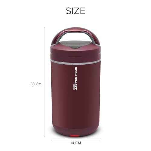 Jaypee Plus Hottline Electric Lunch Box with 4 Stainless Steel Container 320x4 ml Office Lunch Box for Men & Women Spillproof Leakproof Tiffin Box Perfect for Hot Food Reheat Food in 30 Minute,Maroon - Image 4