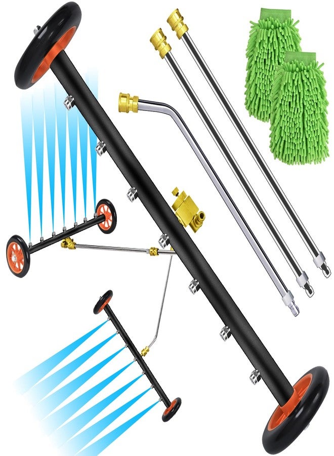 lifancy Upgrade 24 Inch Undercarriage Pressure Washer Attachment,2 in 1 Pressure Washer Undercarriage Cleaner with 7 Nozzles 3 Extension Rods,4000 PSI - Image 1