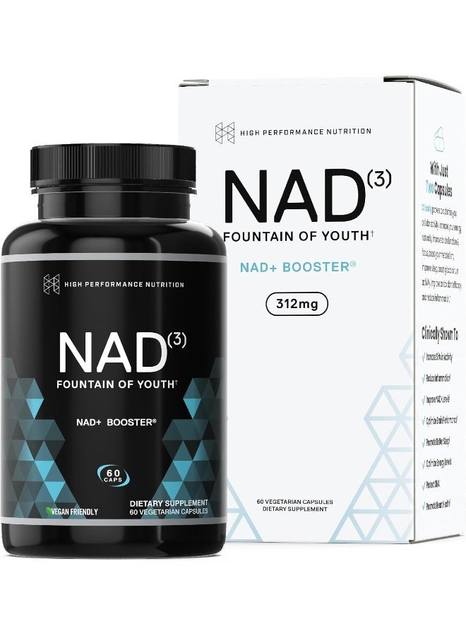 HPN معزز NAD+ (NAD3) مضاد للشيخوخة معزز خلايا مكمل NAD الحقيقي مجدد خلايا 60 كبسولة نباتية - Image 1