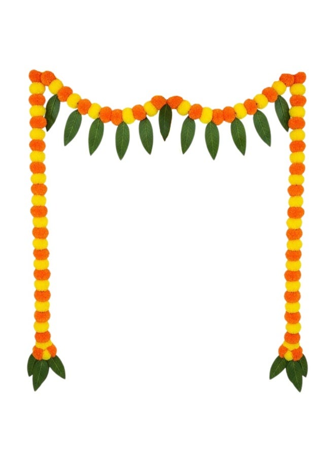 Feelings Festive Hanging Toran – Floral & Leaf Design, 3 Feet - Image 1