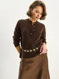 Bianco Lucci Dark Mocha Brown