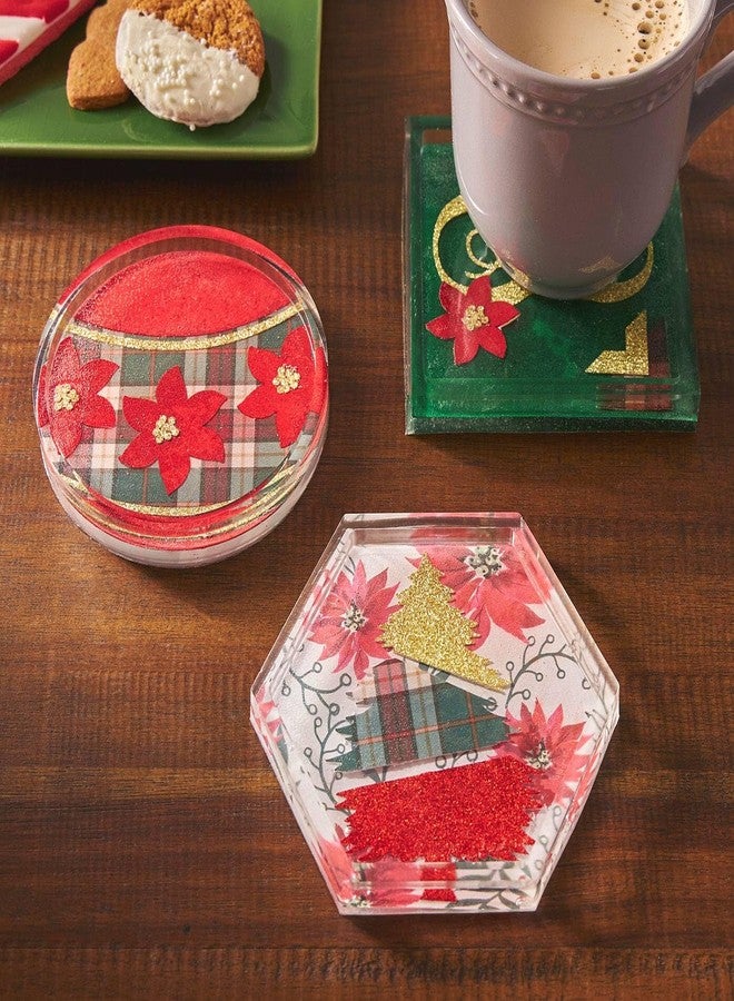 Midnadiy 8 Pcs Coaster Resin Molds - Durable Silicone Coaster Molds for Epoxy Resin, Round Hexagon Jewelry Tray Mold for DIY Trinket Tray, Casting Crafts, Home Decoration, Ornaments, Gifts - Image 3