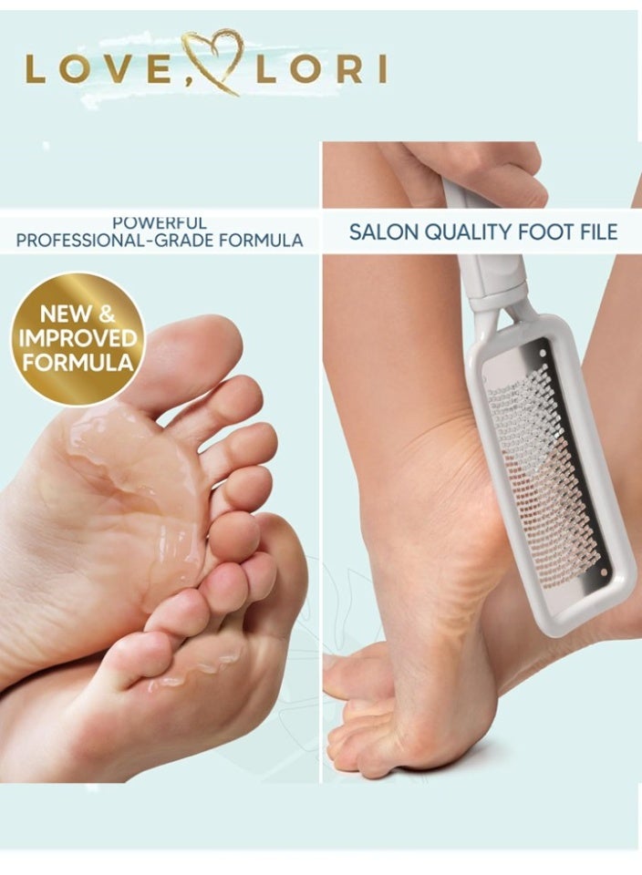 Love, Lori Professional Foot Scrubber Dead Skin Remover Kit - Foot File & Callus Gel Feet Scrubber Scraper Bundle - Image 2